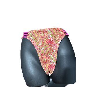 CUTE BRAND NEW WITH TAGS‎ PINK WOMEN PARSLEY PRINT BINIKI BOTTOM XL